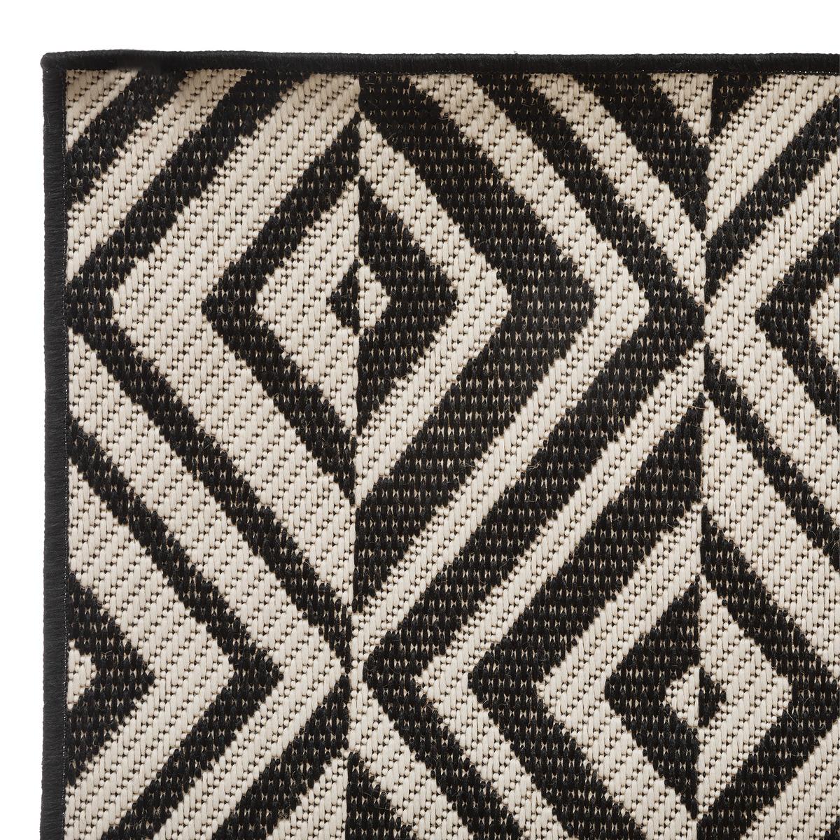 TAPIS EXTERIEUR ET INTERIEUR COLOR NOIR ET BLANC 150X230CM