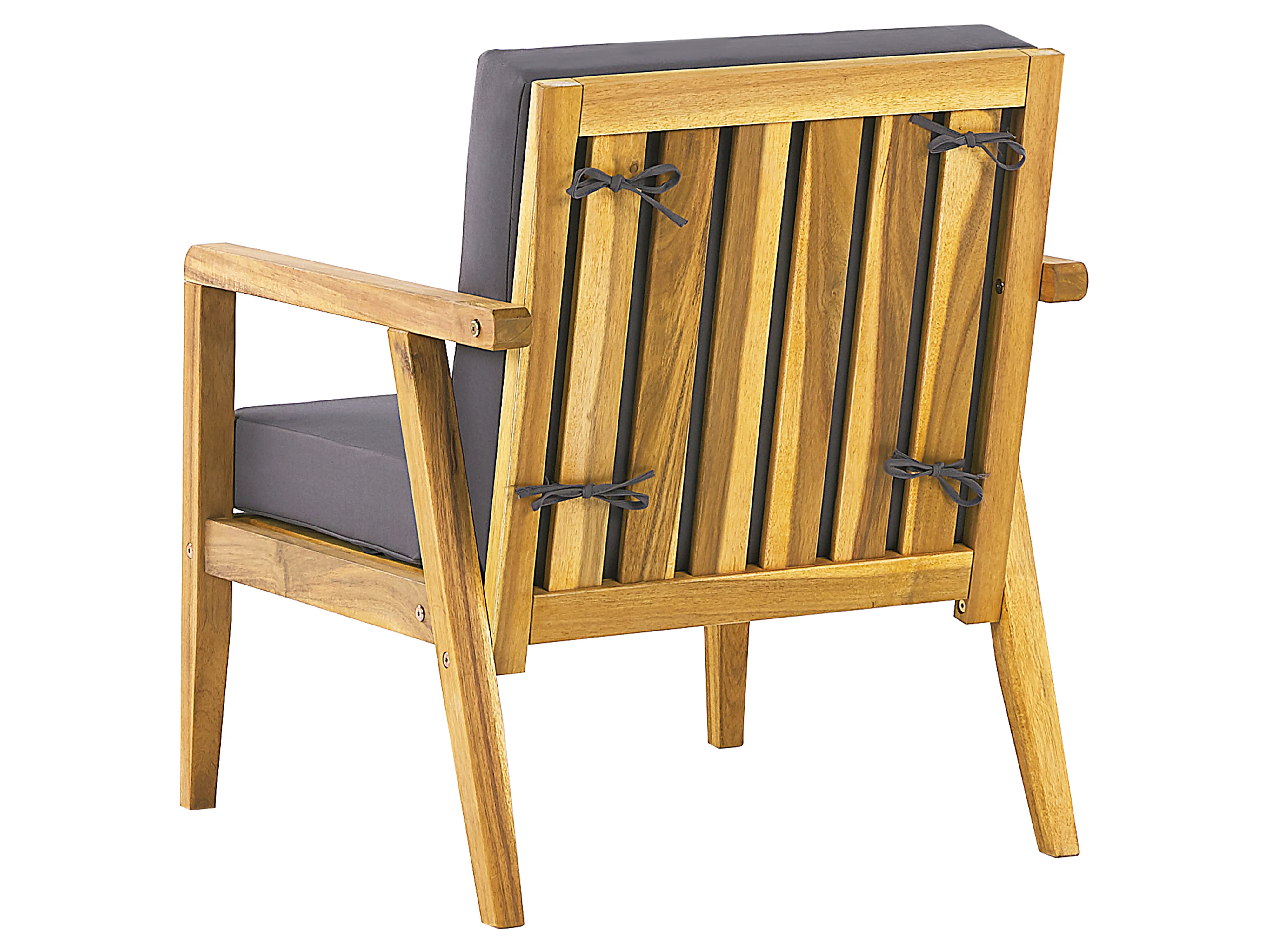 Loungeset met tafel 4-zits PALLANO Acaciahout Donkergrijs