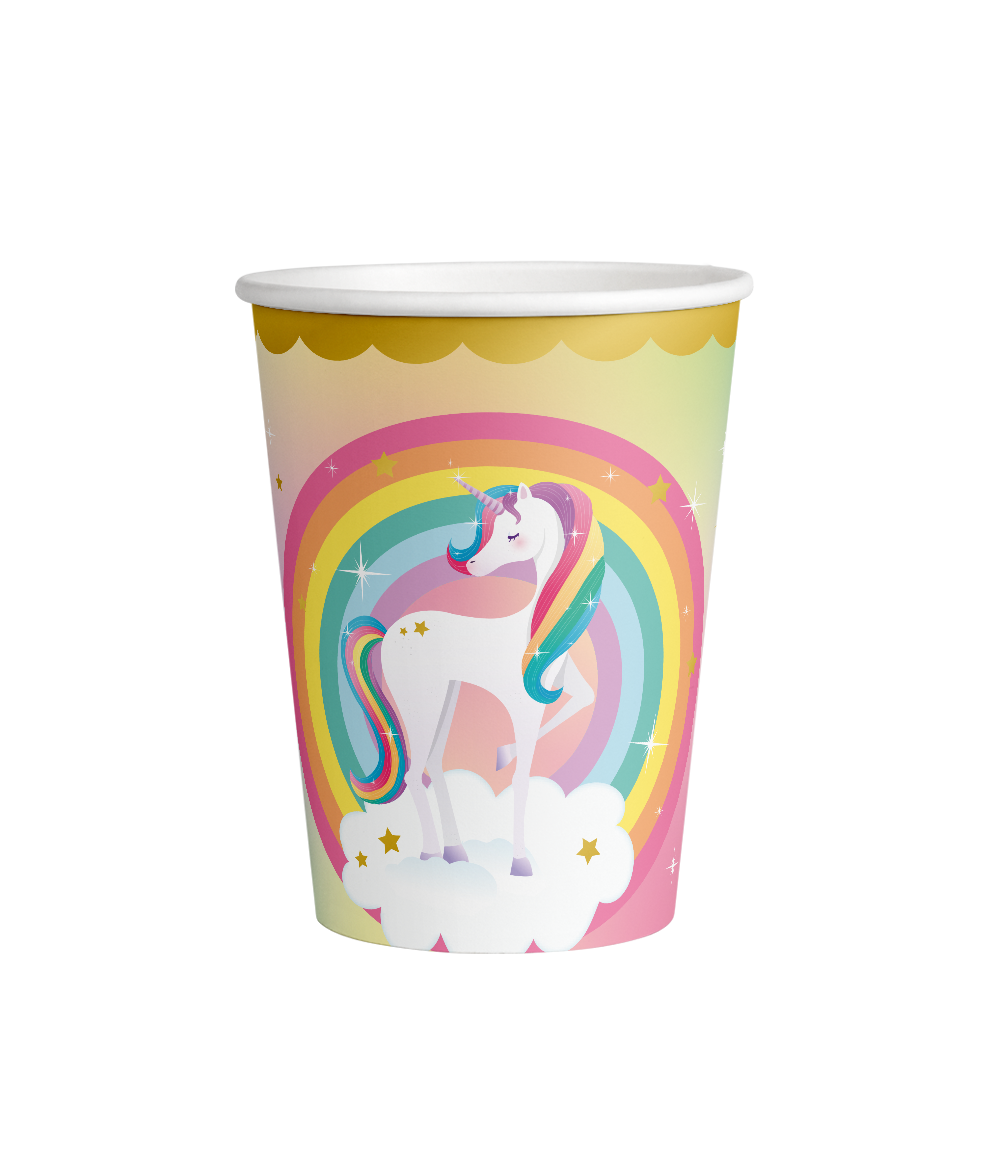 Unicorn Bekers 9cm 8st