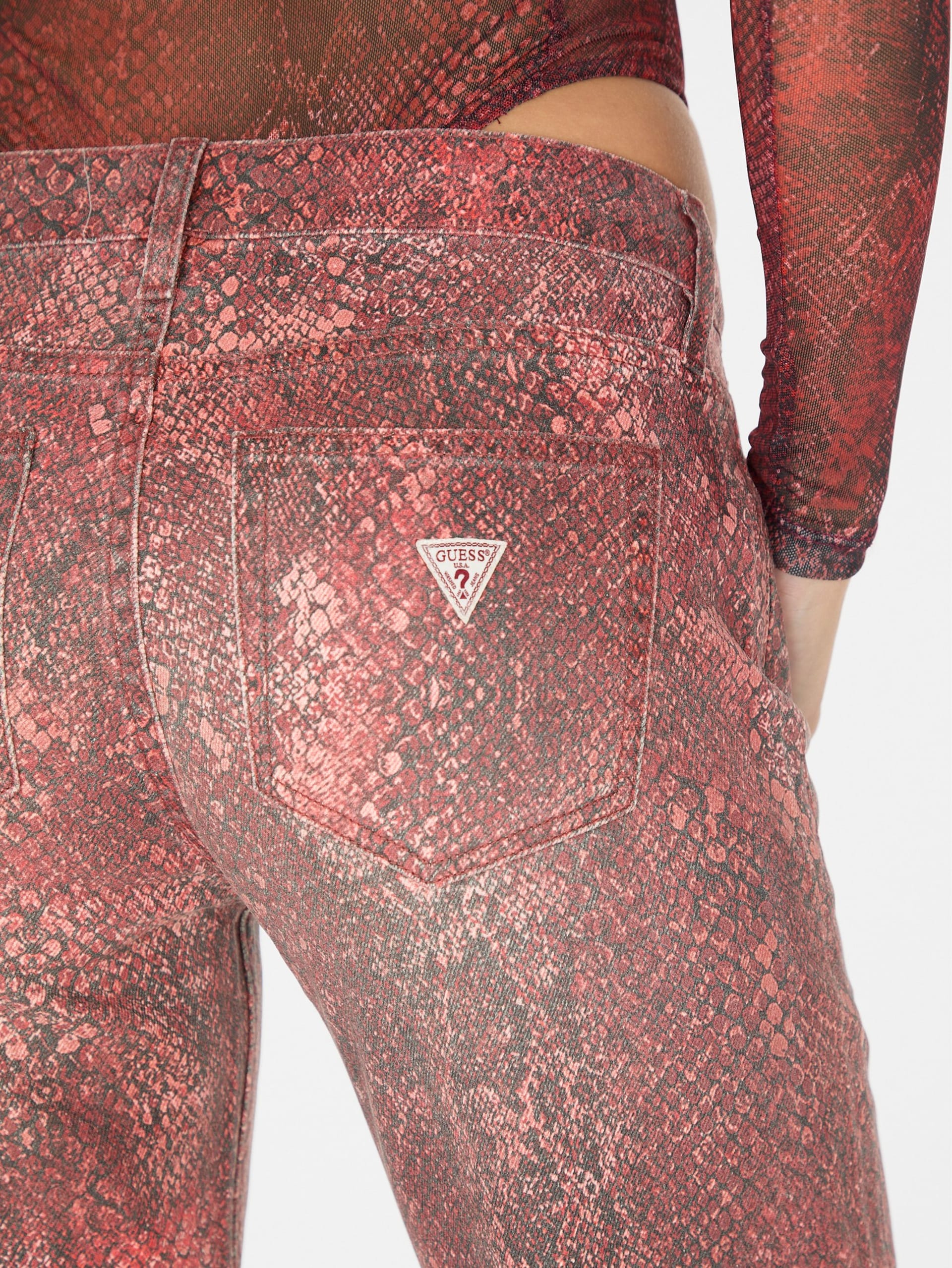 calça reta estampada