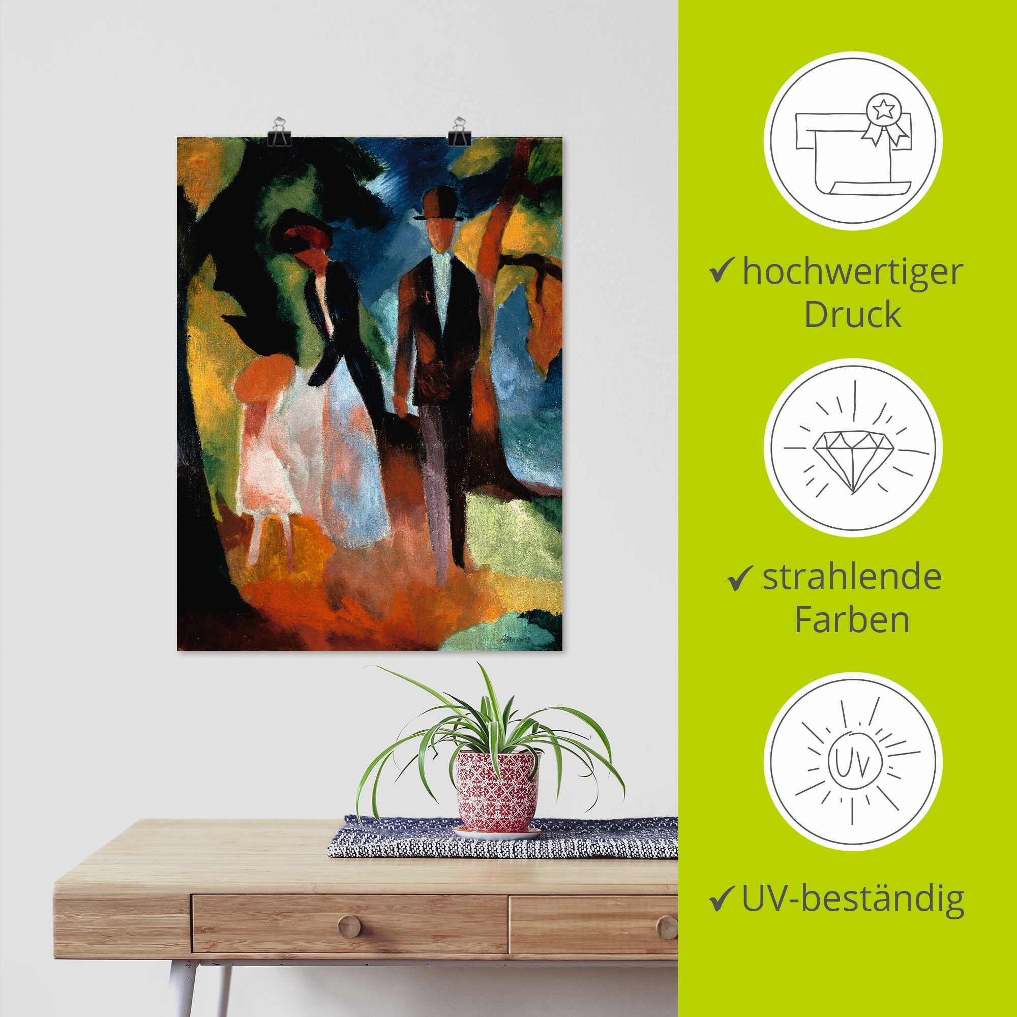 Artland Poster »Leute am blauen See« Paar 1 Stk. tlg. als Leinwandbild, Wandaufkleber oder Poster in versch. Grössen