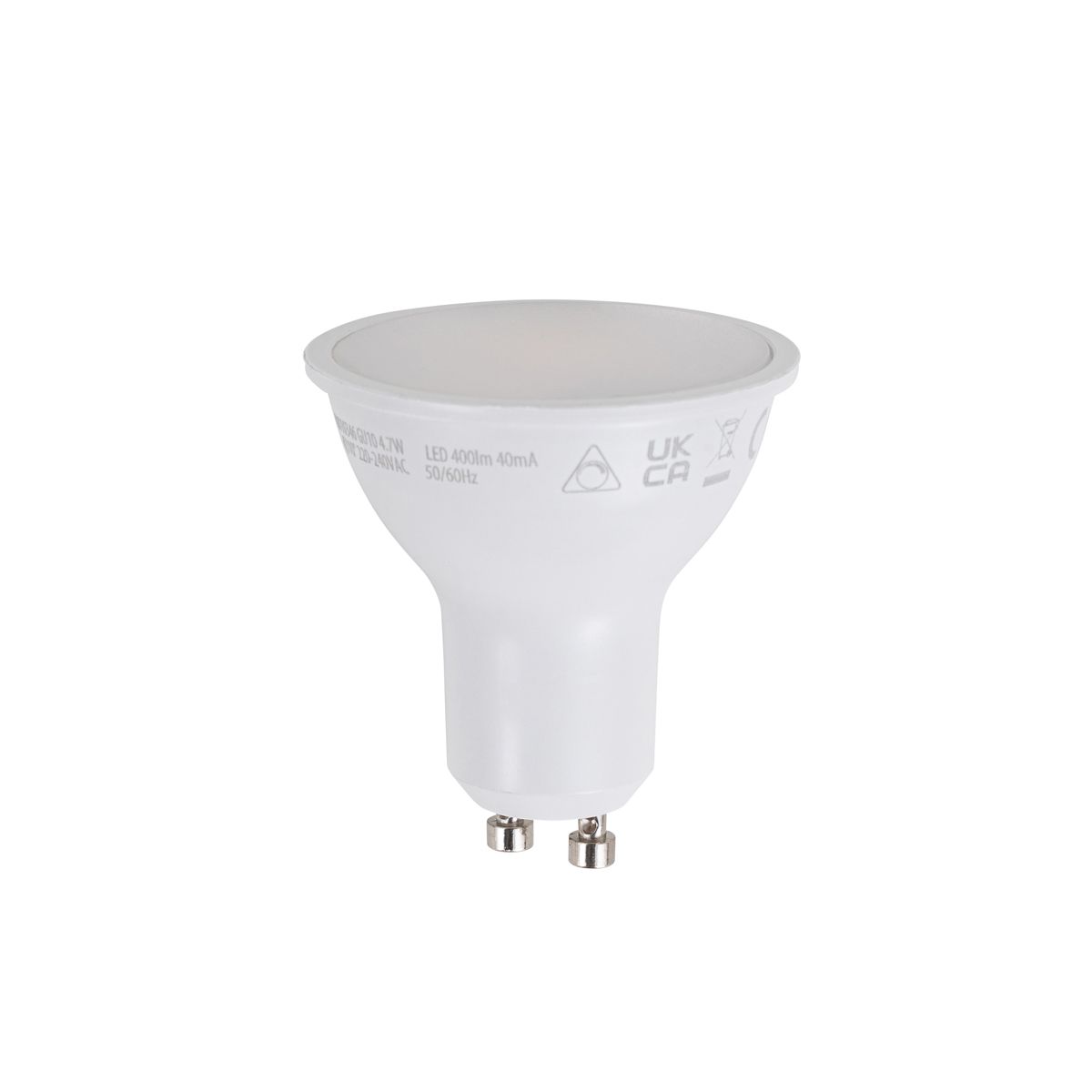 Set van 5 Smart GU10 50mm dimbare LED lampen opaal RGBW 4.7W 400 lm 2700-6500K