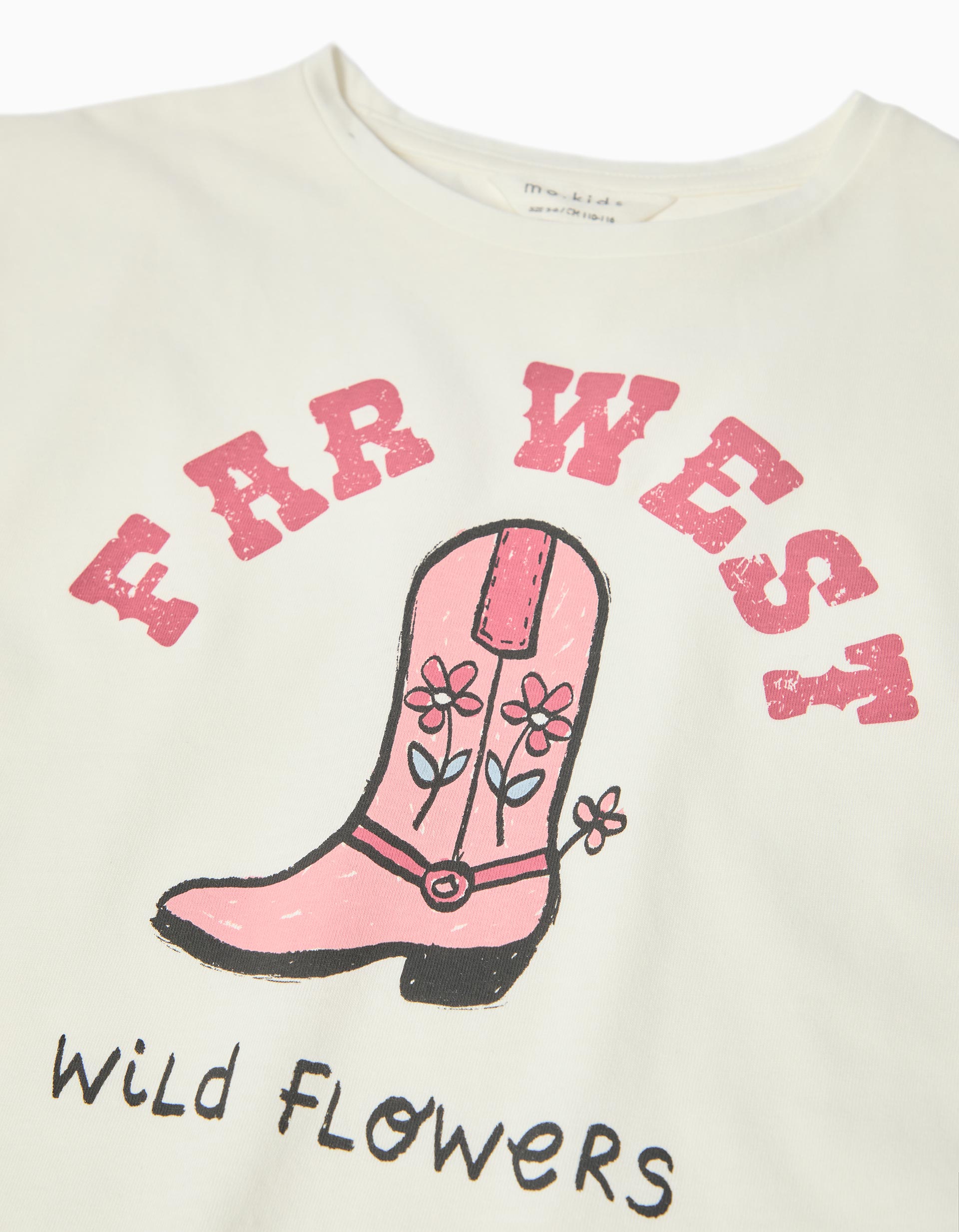 T-shirt Print, Menina, Branco