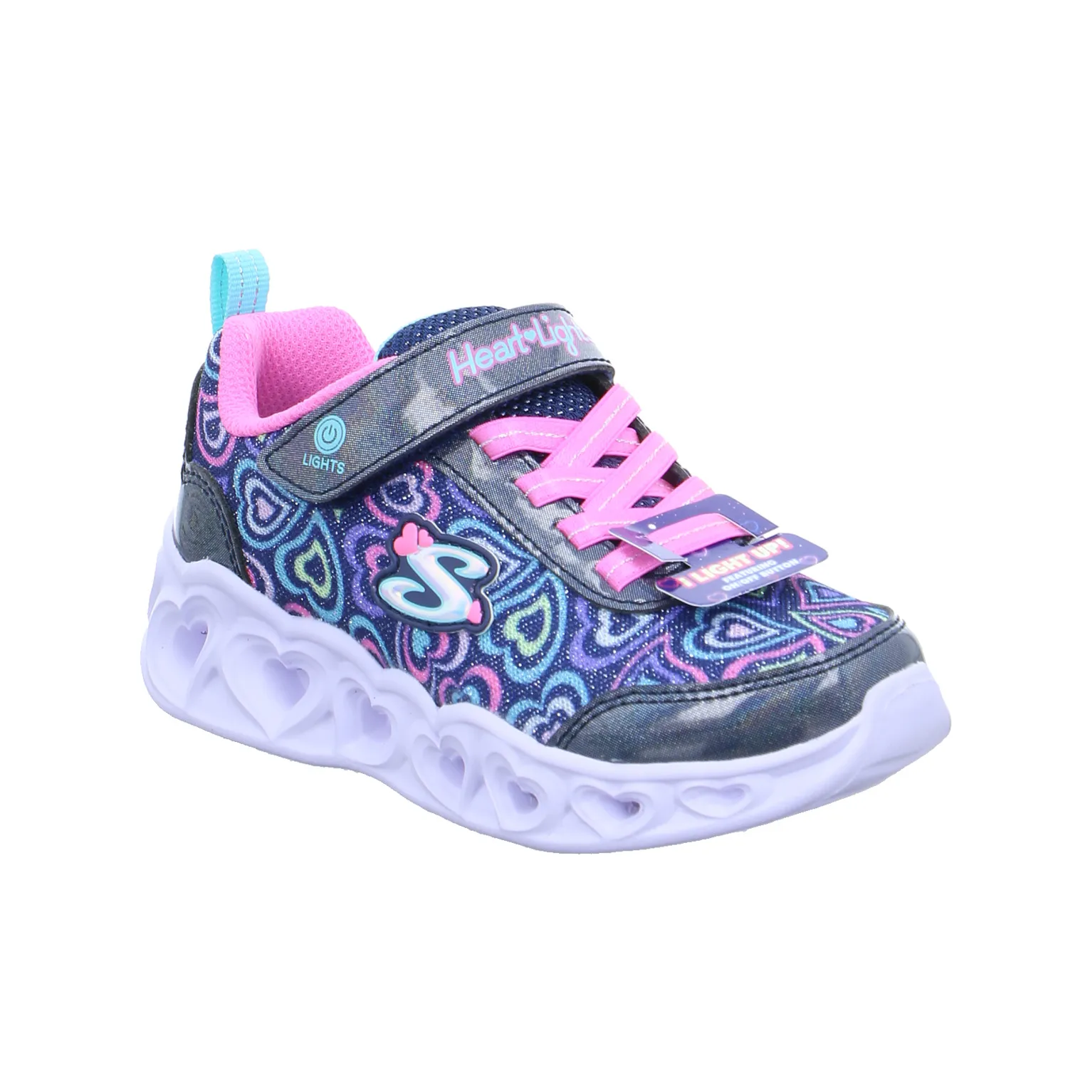 SKECHERS Kleinkinder-Halbschuh Klett Blau Textil  Sneaker