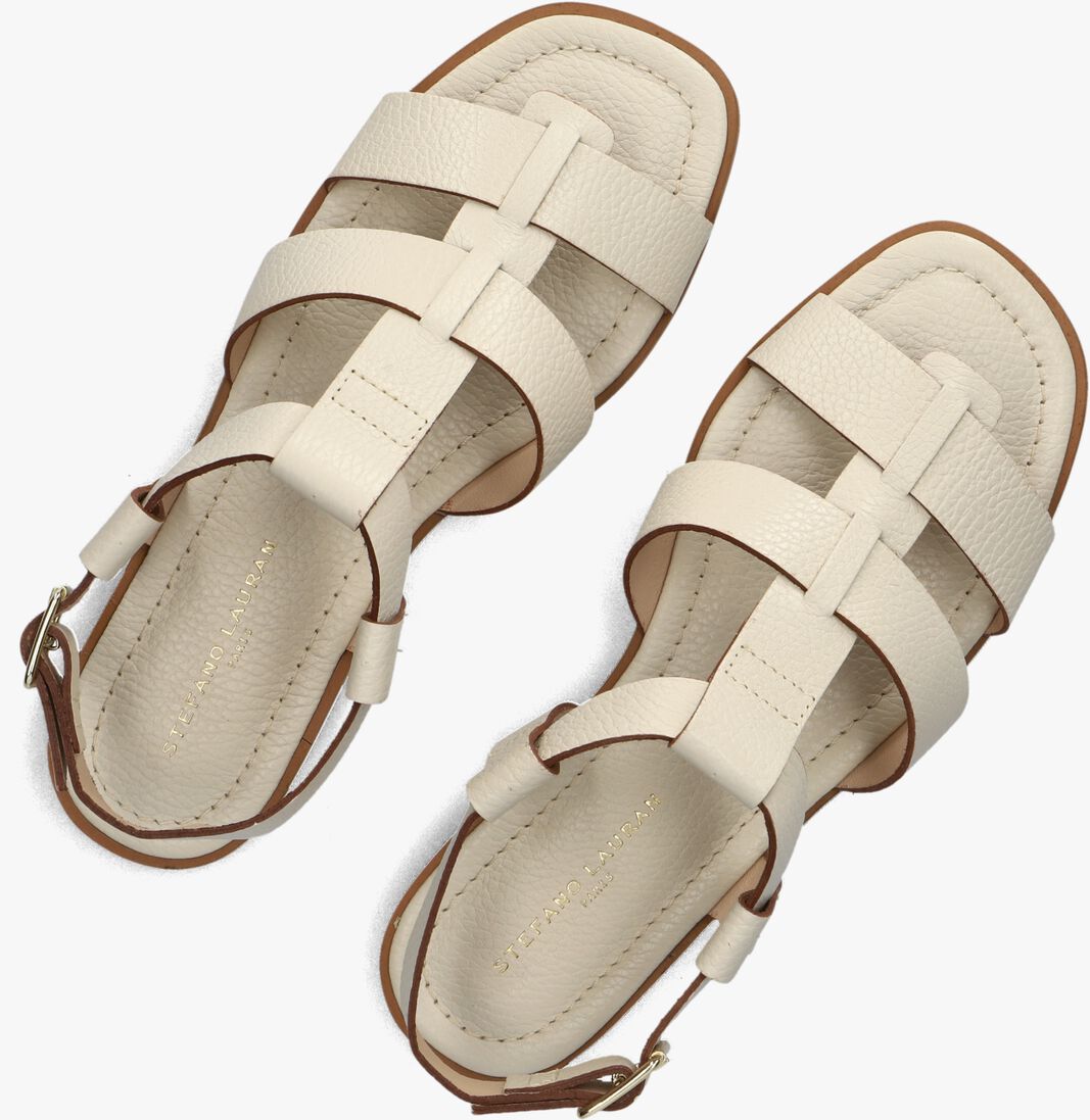 witte stefano lauran platte sandalen 24200