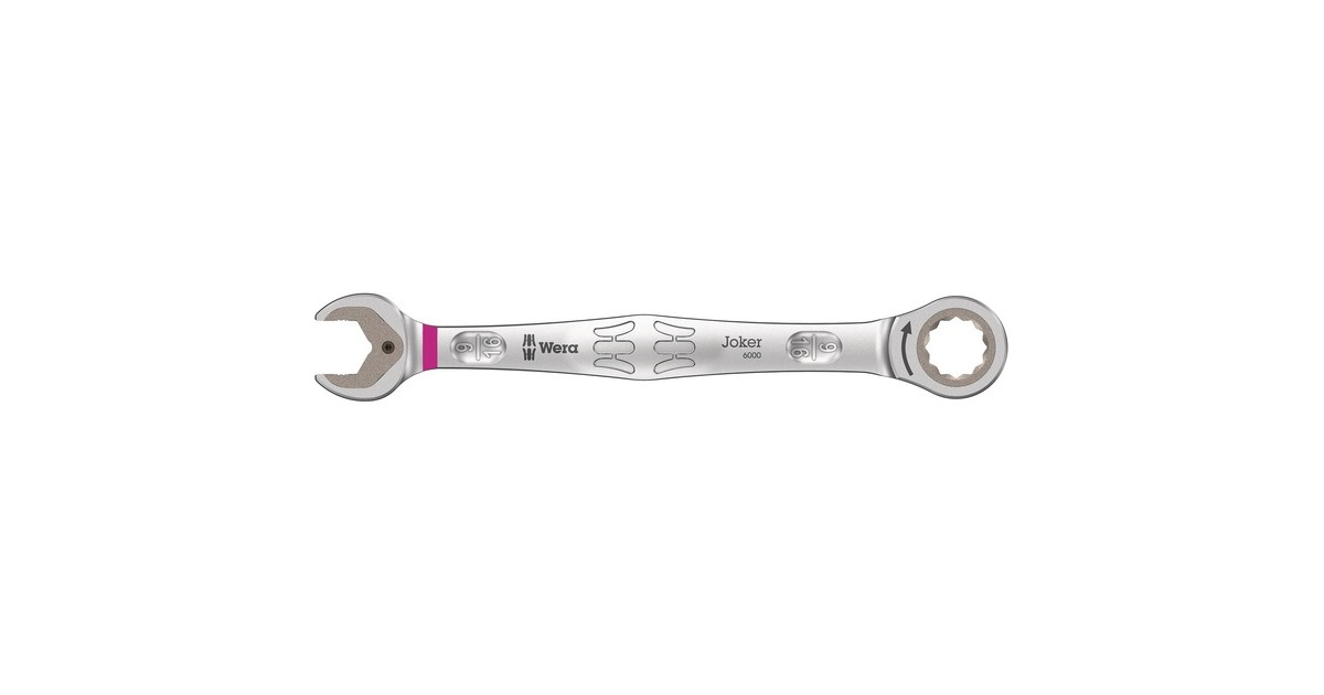 Wera9632 Magneetstrip 6000 Joker Imperial 1 steek-ringratelsleutelset moersleutel  (inch, 8‑delig)