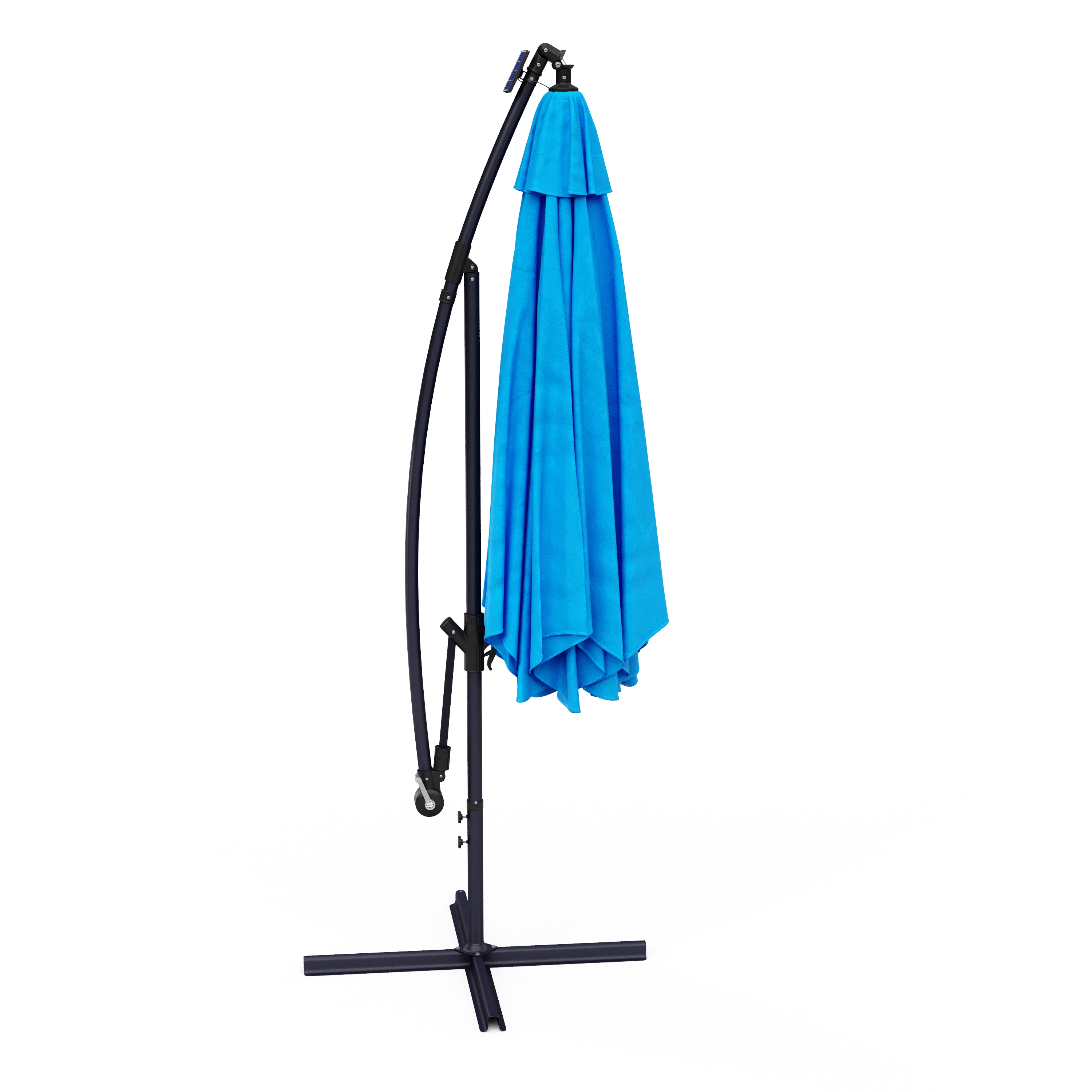Sonnenschirm Ampelschirm BAY mit LED 300 cm blau