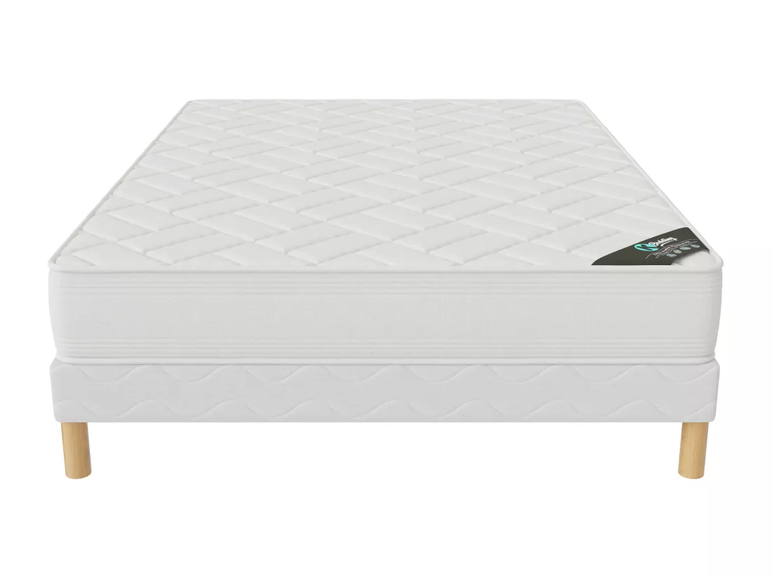 Ensemble matelas Zen + sommier 140x200 hauteur 20cm