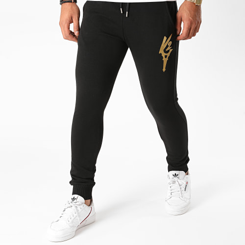 Pantalon Jogging Logo Noir Doré
