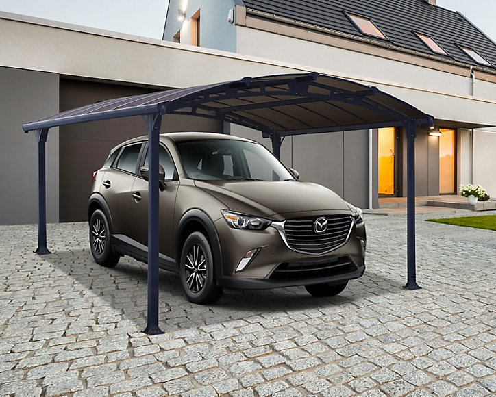 Carport Arcadia 3.59 x 4.35m Canopia Aluminium et polycarbonate