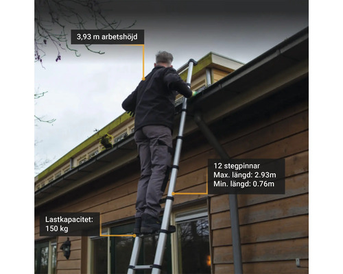 Batavia Professionele Telescopische Ladder Aluminium 2,93 m
