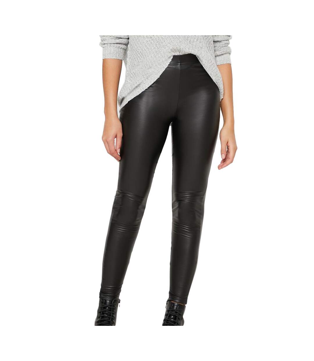 Legging Noir Similicuir Femme JDY Stine
