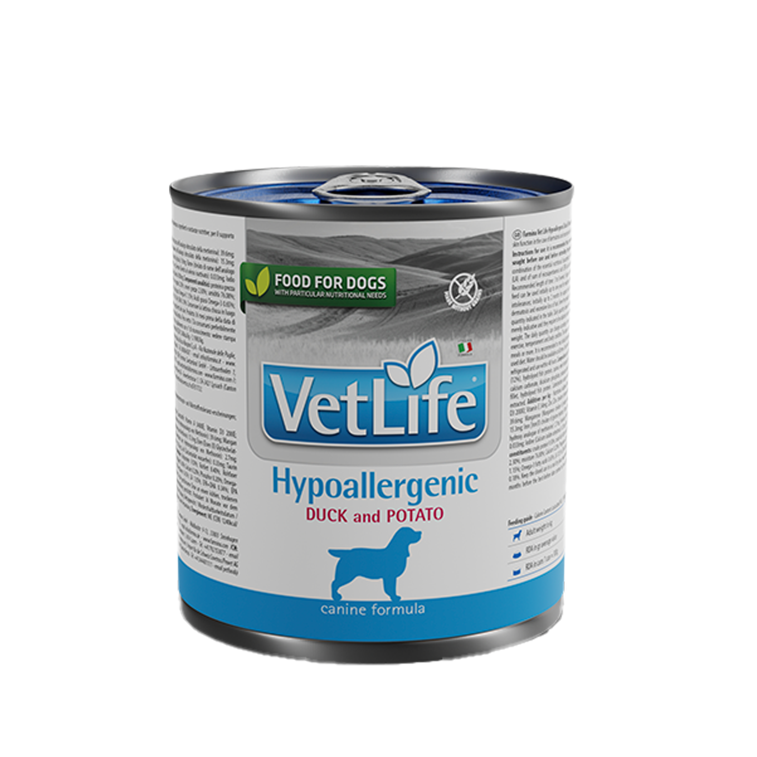 Farmina VetLife Hypoallergenic Eend & Aardappel Hond - Blik