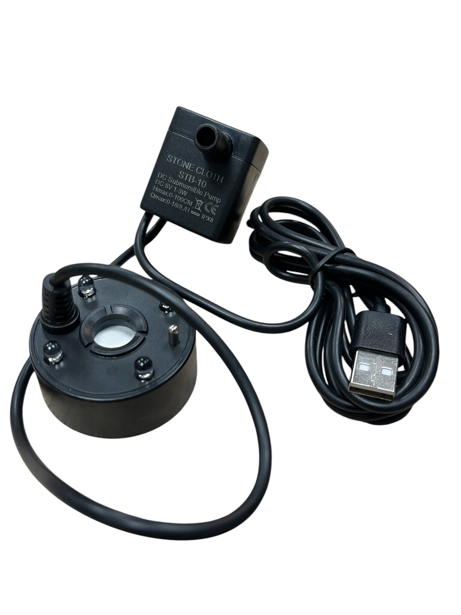 AquastoreXL Mistmaker Zwart met RGB Verlichting en Pompje