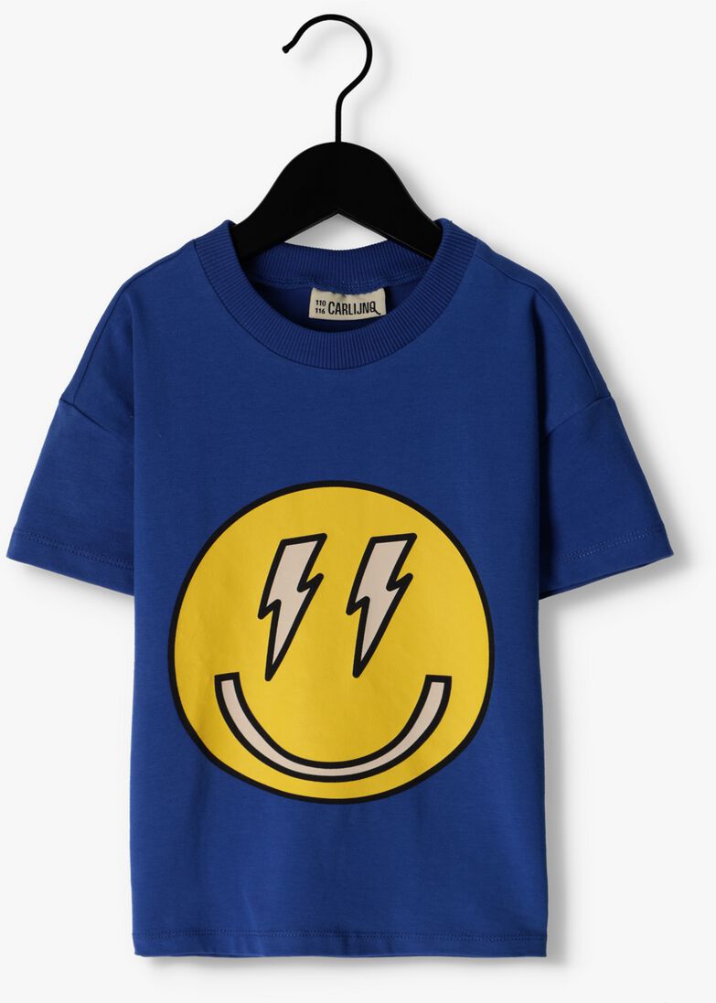 CARLIJNQ donkerblauwe carlijnq t-shirt smilies - crewneck
