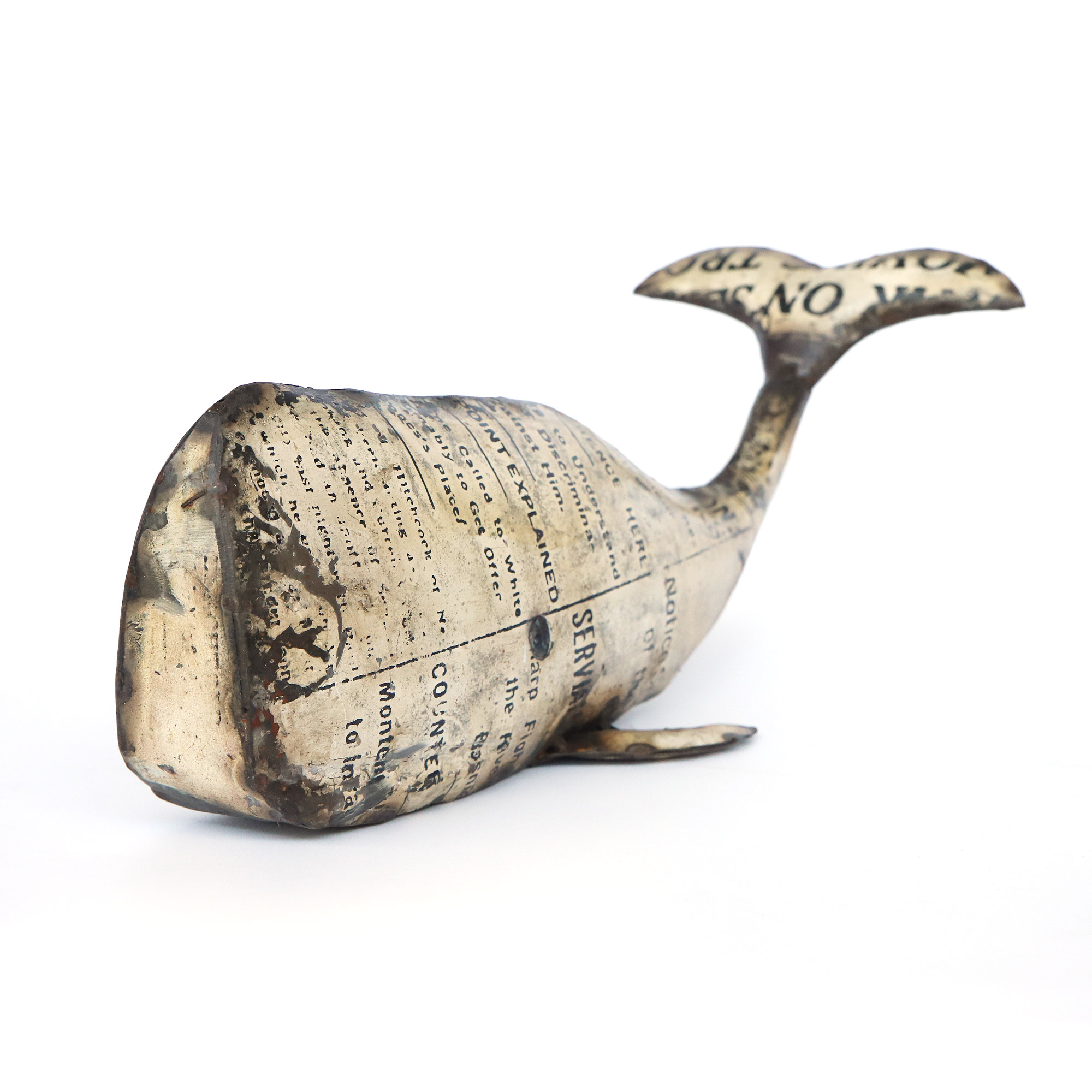 Metallfigur 'Wal', B 45 cm, L 18 cm, H 20 cm von fischer's lagerhaus