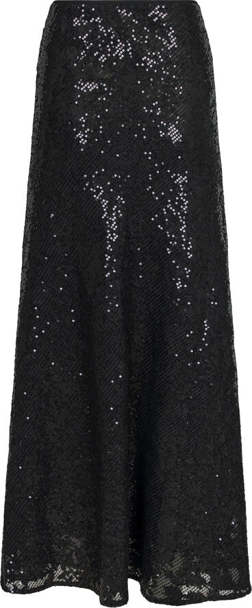 Neo Noir Vicky Sequins Skirt Sort