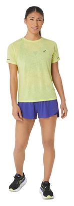 Short splité Asics Metarun Bleu Femme