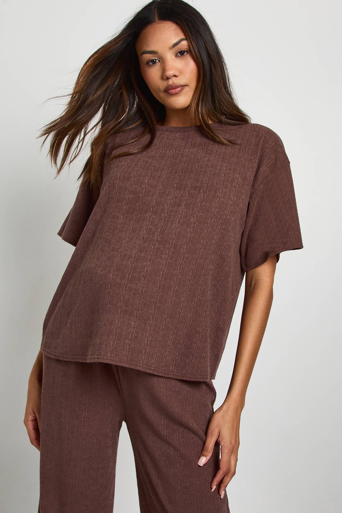 boohoo Ensemble T-shirt de maternité & Pantalon à jambes larges coordonné