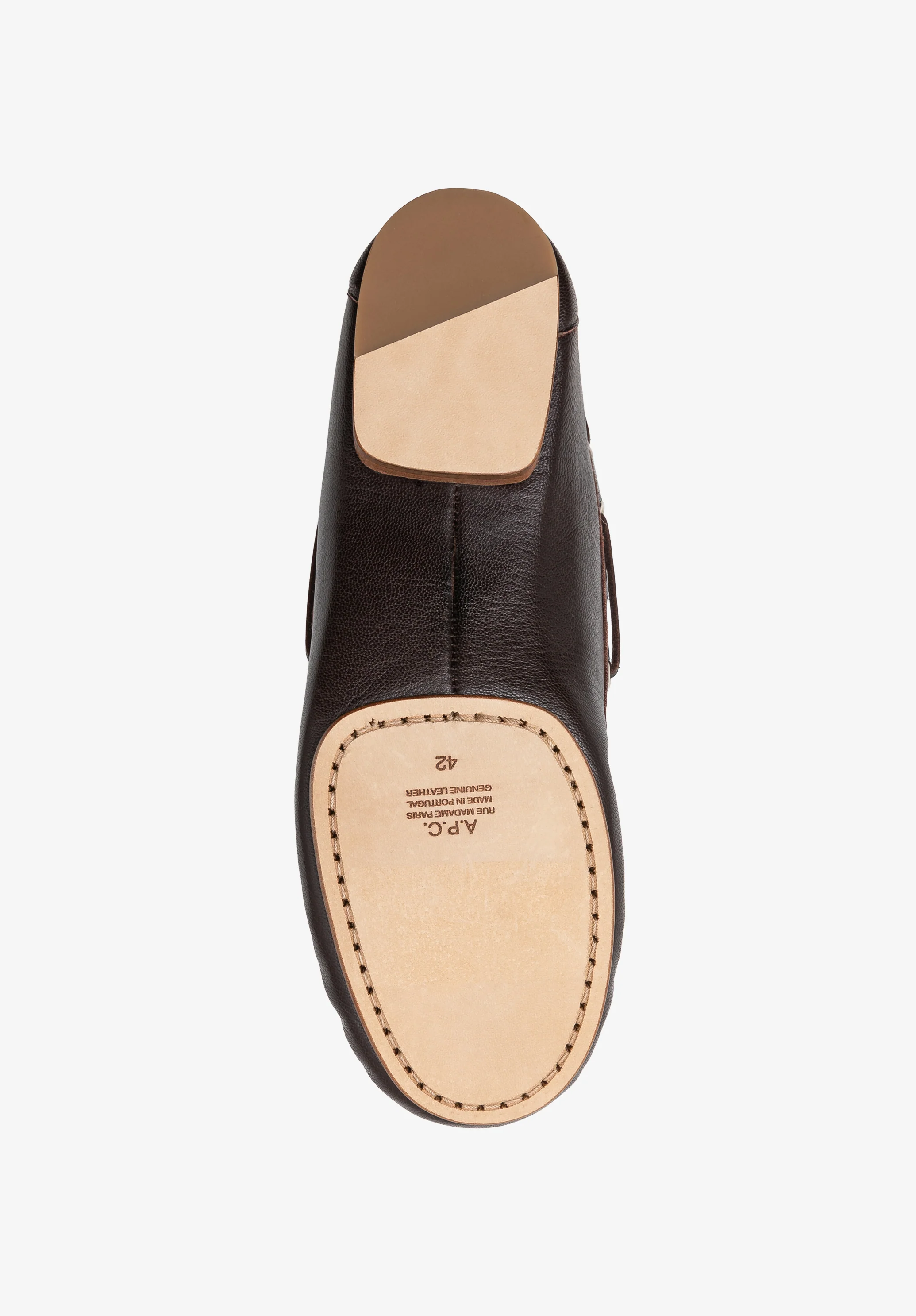 Chaussures bateau en cuir - Marron fonce