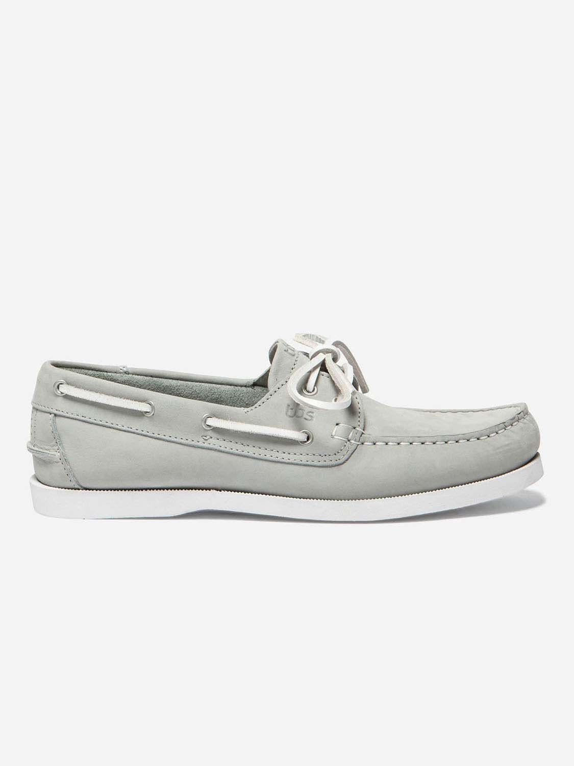Chaussures Bateau Homme Semelle Grip Cuir Gris