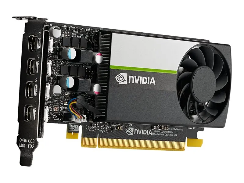 NVIDIA T1000 - Grafikkort - T1000 - 4 GB GDDR6 - PCIe 3.0 x16 lavprofil - 4 x Mini DisplayPort