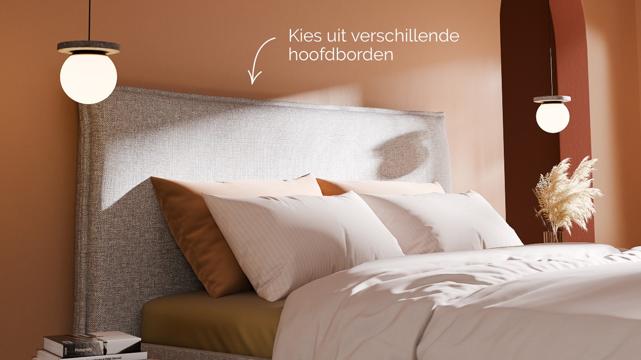 Opbergbed Morgan - Linen touch light grey