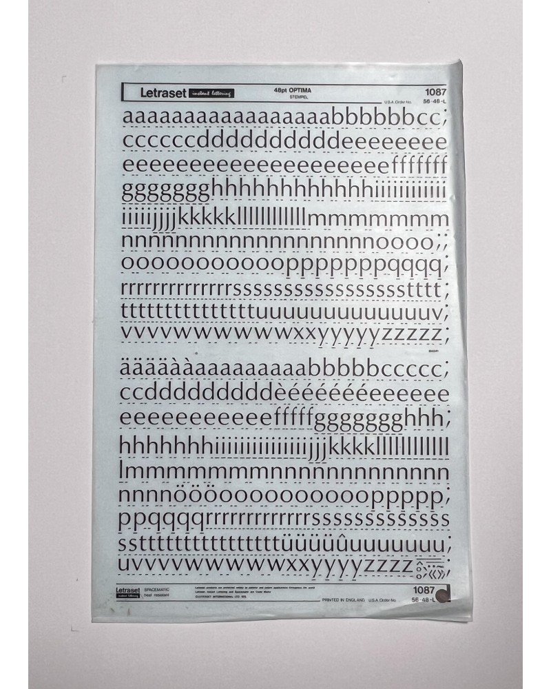 letraset-1087- OPTIMA - 48pt