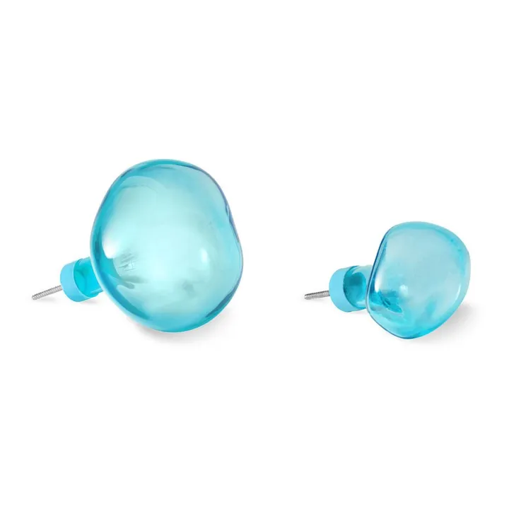 Petite friture Patère en verre Bubble grande | Bleu