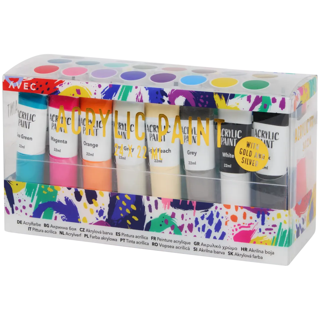 Avec acrylverfset 24 x 22 ml