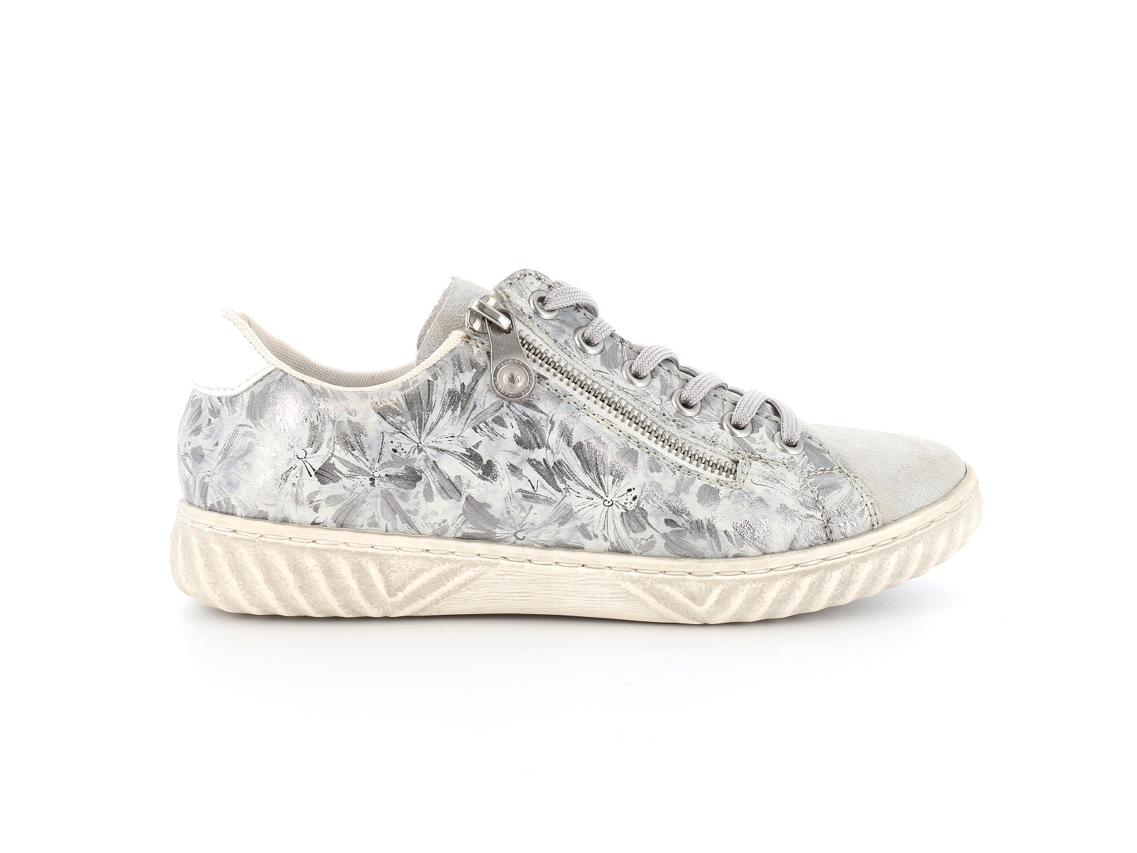 Rieker-N0900 Cuir Argent