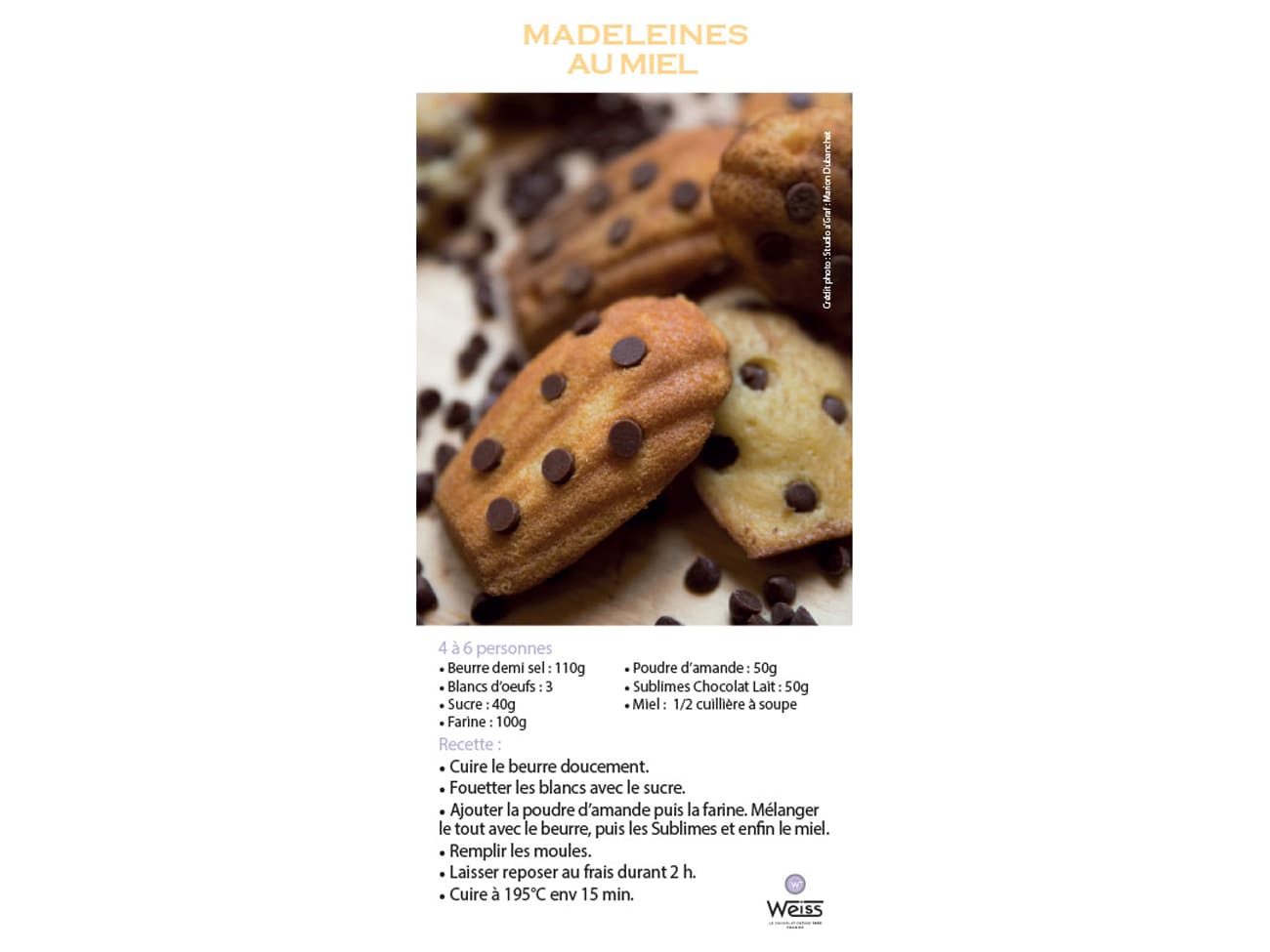 Pépites de chocolat au lait - Sublimes 29% - 250 g - Weiss