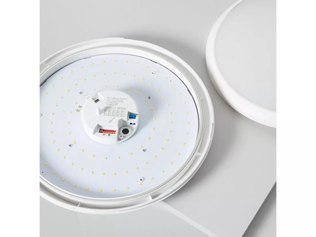 Plafonnier LED Rond avec Détecteur de Mouvement Radar 20W Ø350 mm 4500K Blanc neutre