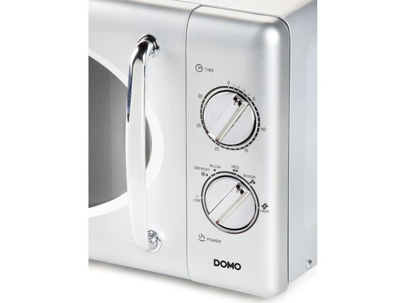 Domo Mikrowelle DO3025 Grau Freistehende Mikrowelle für schnelles Erwärmen und Zubereiten