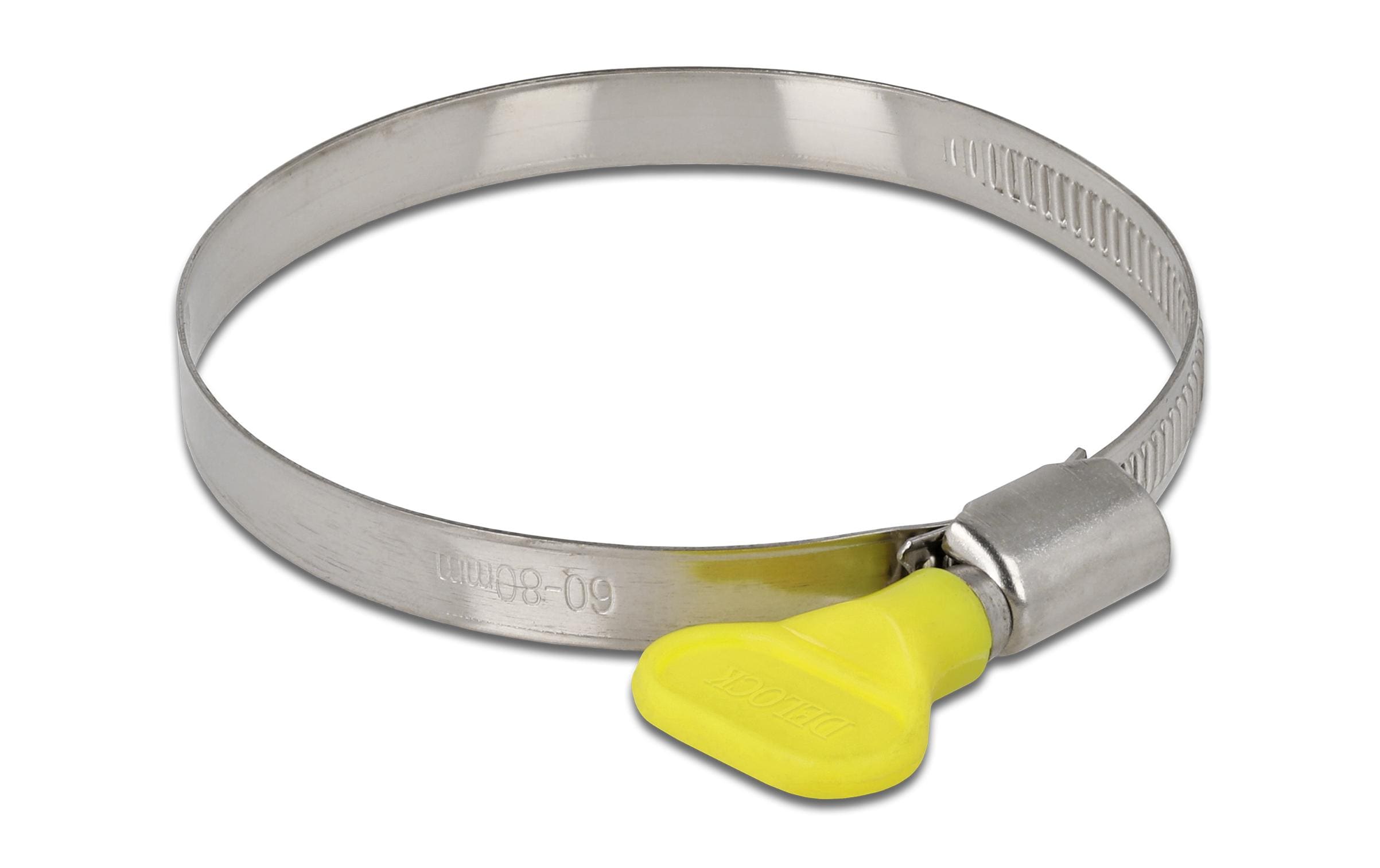Schlauchschellen-Set 60-80 mm, Gelb 10 StückDelock Schlauchschelle mit Flügelmutter 60 - 80 mm 10 Stück gelb