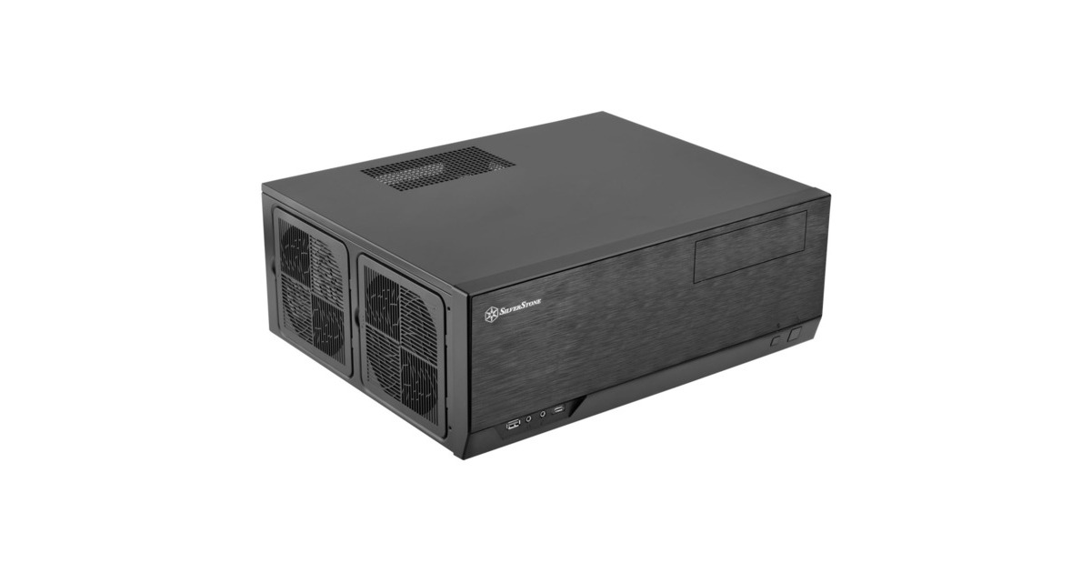 SilverStoneSST-GD09B-C HTPC behuizing  (Zwart | 1x USB-A | 1x USB-C)