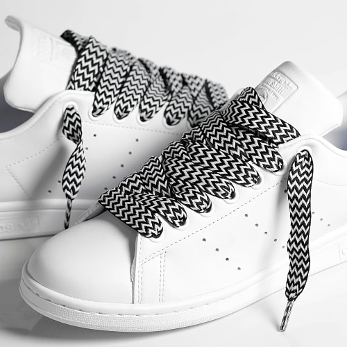Baskets Stan Smith FX5500 Footwear White x Superlaced Gros Lacet Noir Blanc