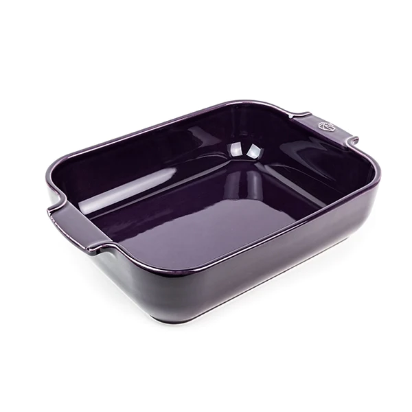 Plat rectangulaire céramique aubergine 32 cm Peugeot