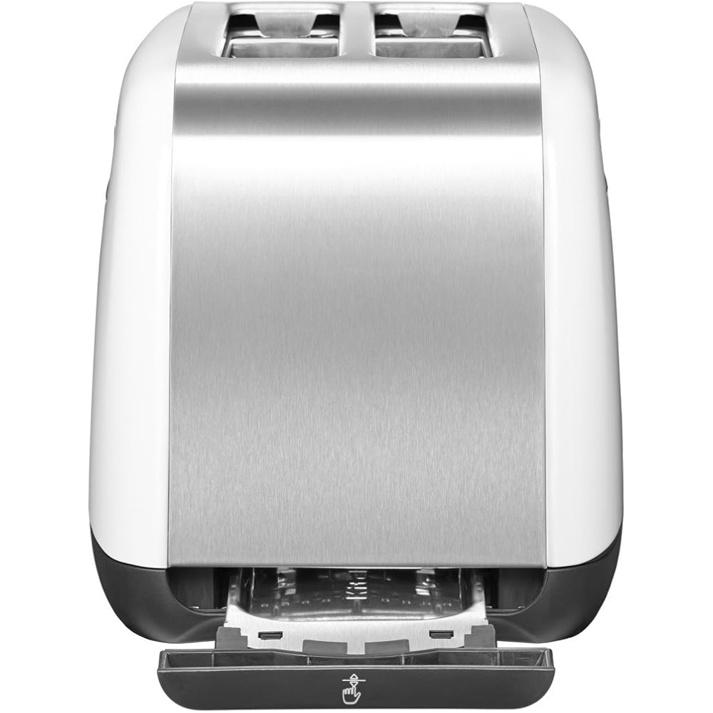KitchenAid 5KEK1222EWH Classic Bouilloire Blanc 1,25 L + 5KMT2115EWH Classic Grille-pain avec 2 tranches Blanc 1,8 Kg : Cuisine et Maison