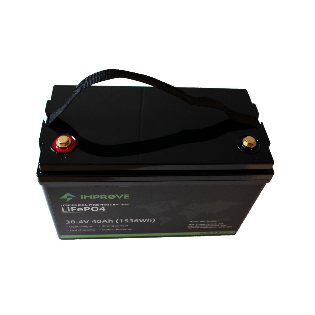 IMPROVE Lithium Batteri 36V 40Ah (LiFePO4) BMS 40A