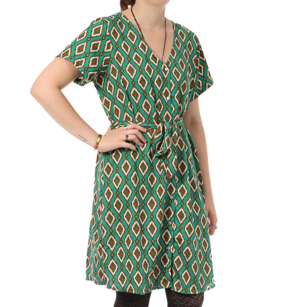 Only Robe à motifs Verte Femme Only Leah