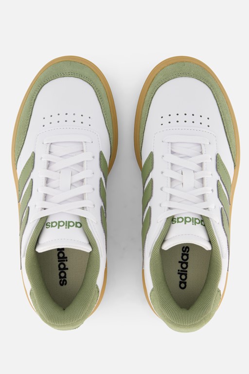 Adidas Courtblock Sneakers wit Imiatieleer