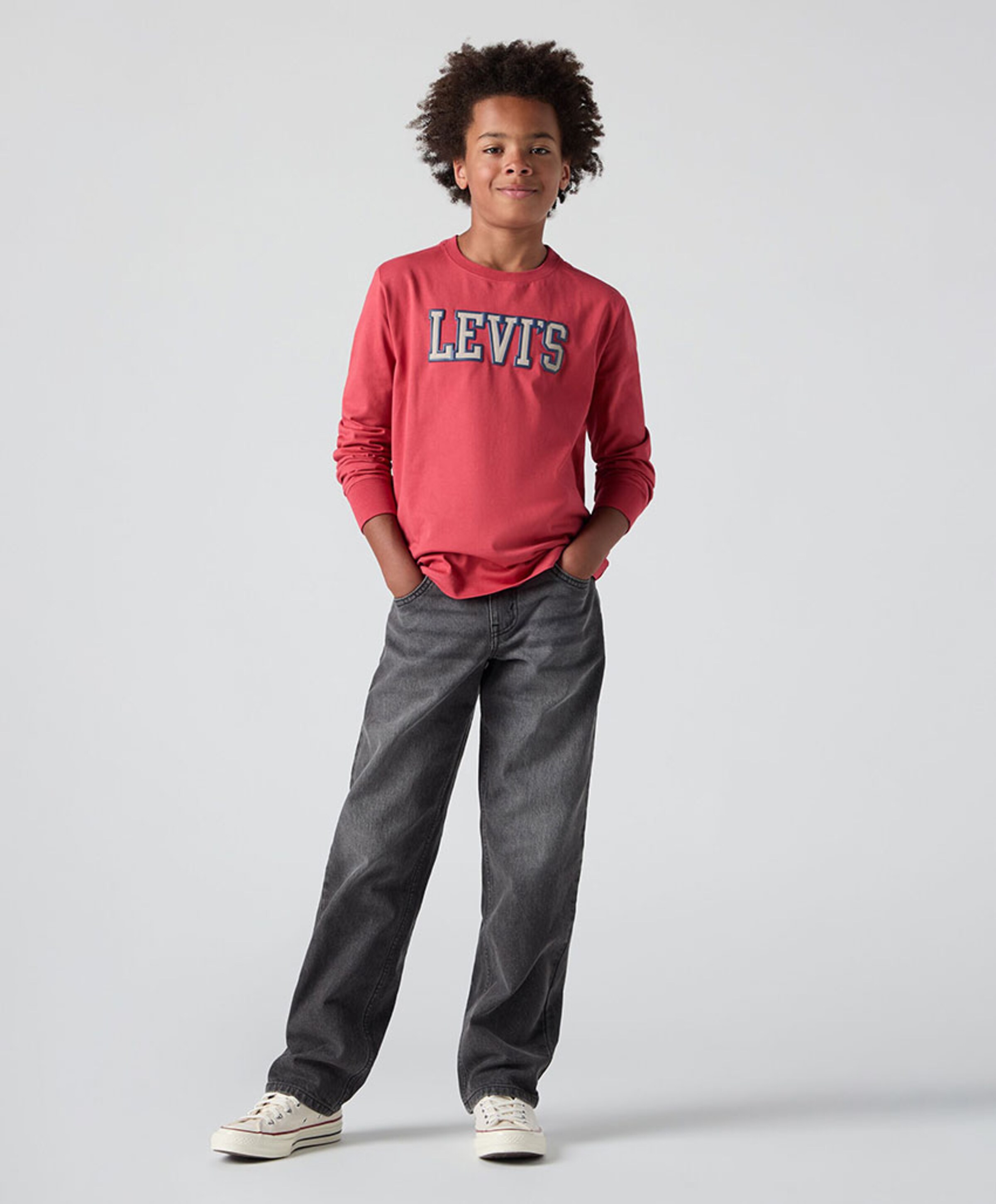 Levi's LVB stay loose taper jeans jongens jeans grijs