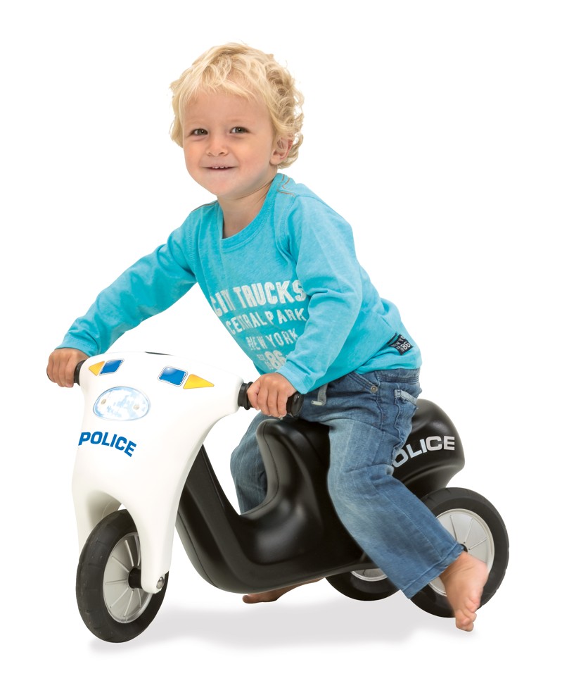 Dantoy - Politi Scooter med Gummihjul (3333)