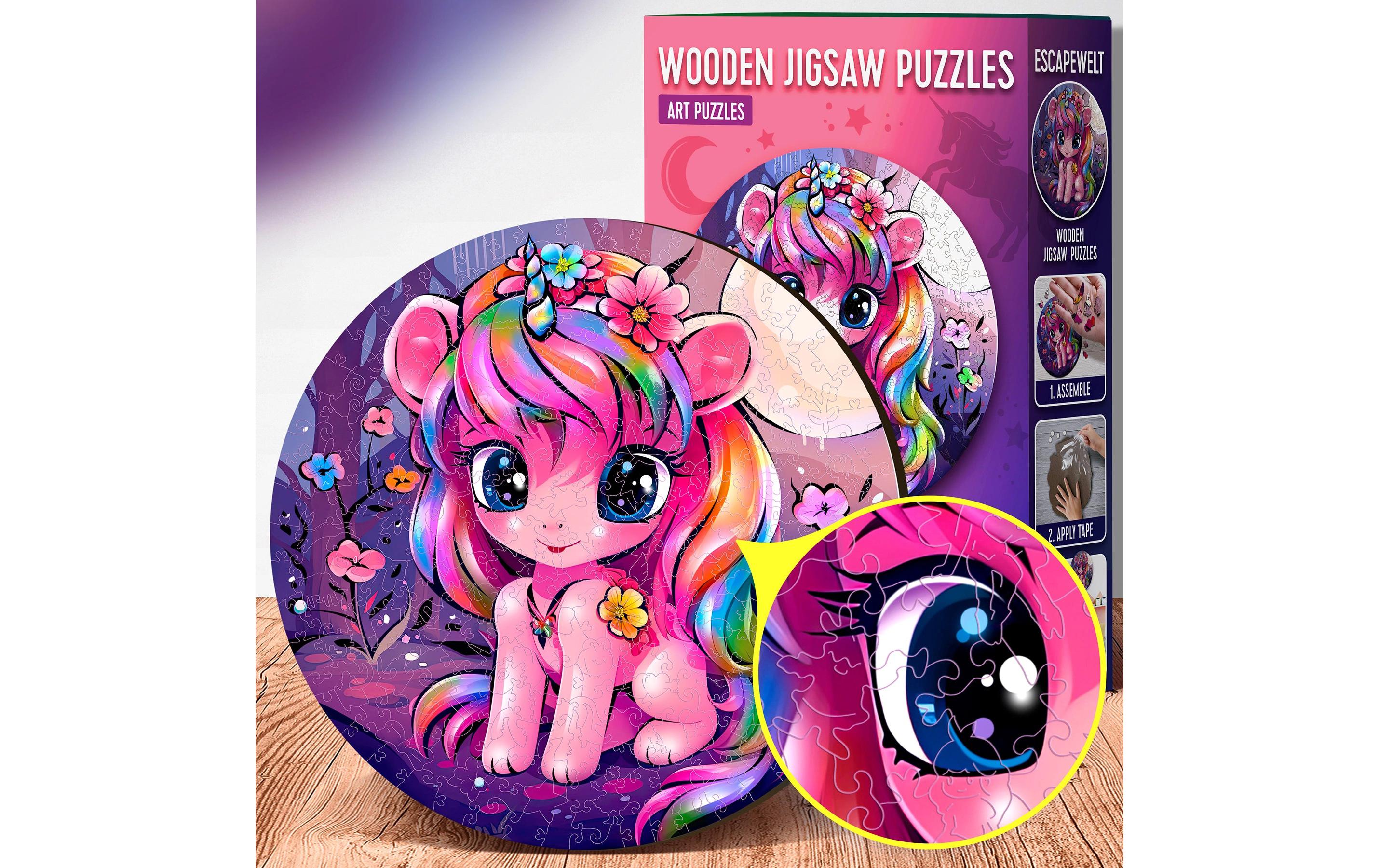 Holz-Puzzle EinhornPuzzle mit 200 Teilen