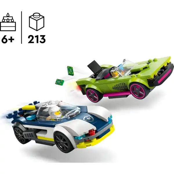 60415 Verfolgungsjagd mit Polizeiauto und Muscle Car