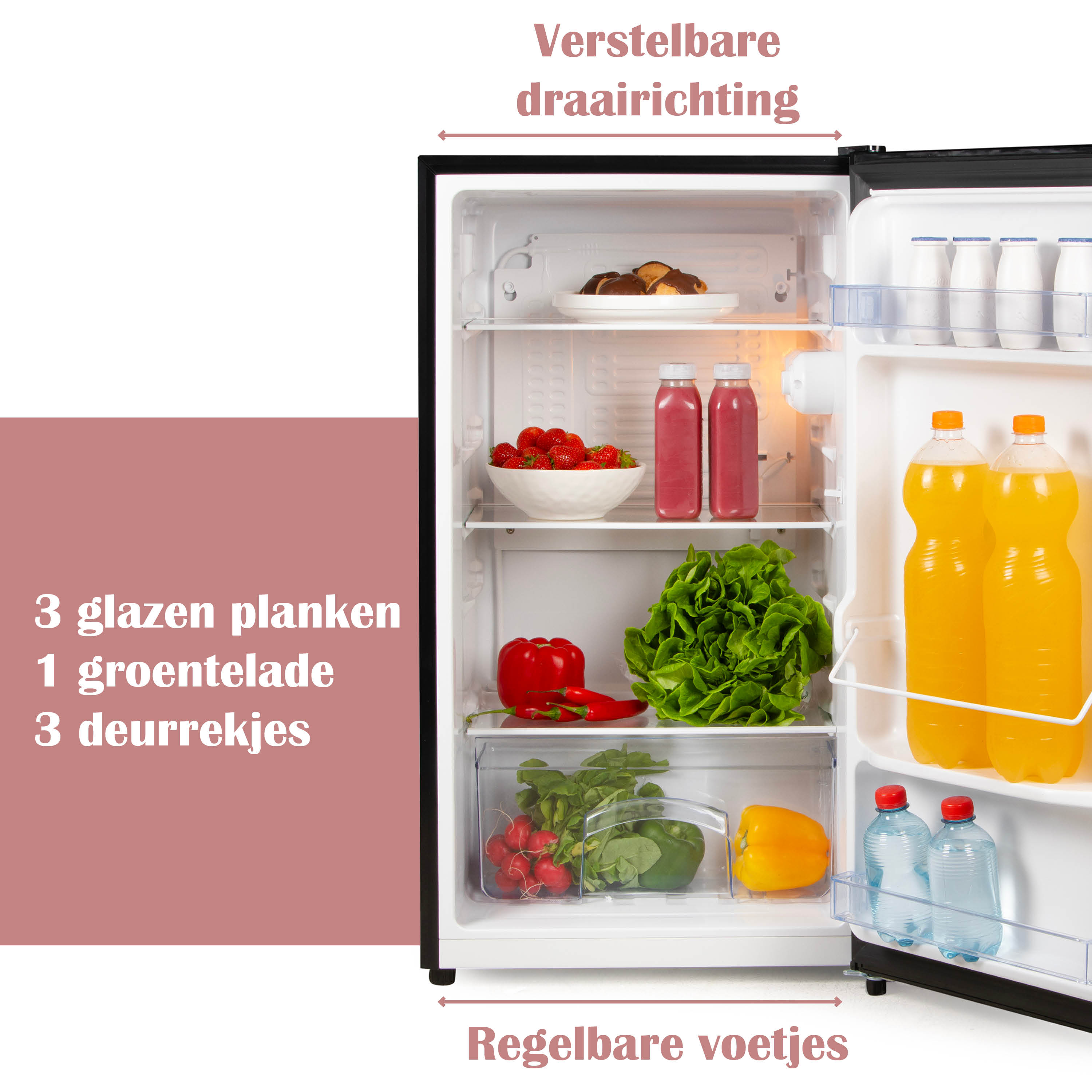 Primo PR121FR 88 liter tafelmodel koelkast - Black