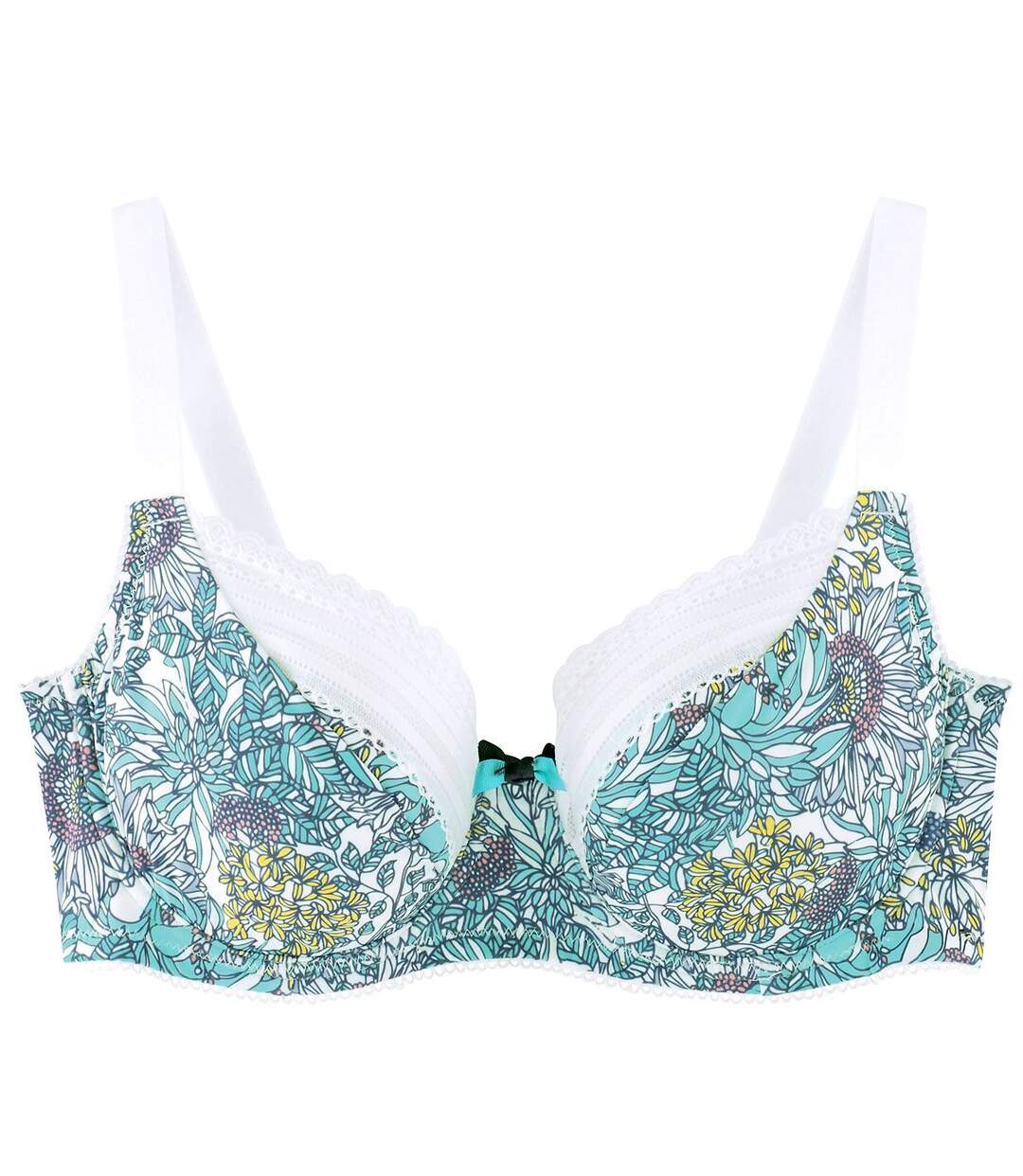 Soutien-gorge grand maintien C, D et E blanc/menthe Antipodes