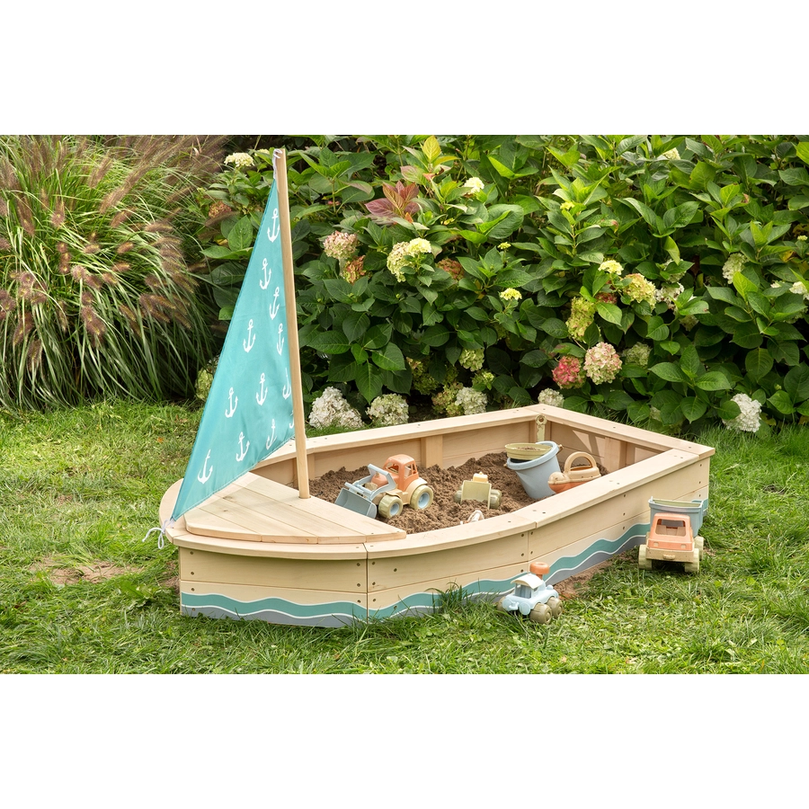 MUDDY BUDDY® Sandkasten Anchor Lover, natur-petrolblau