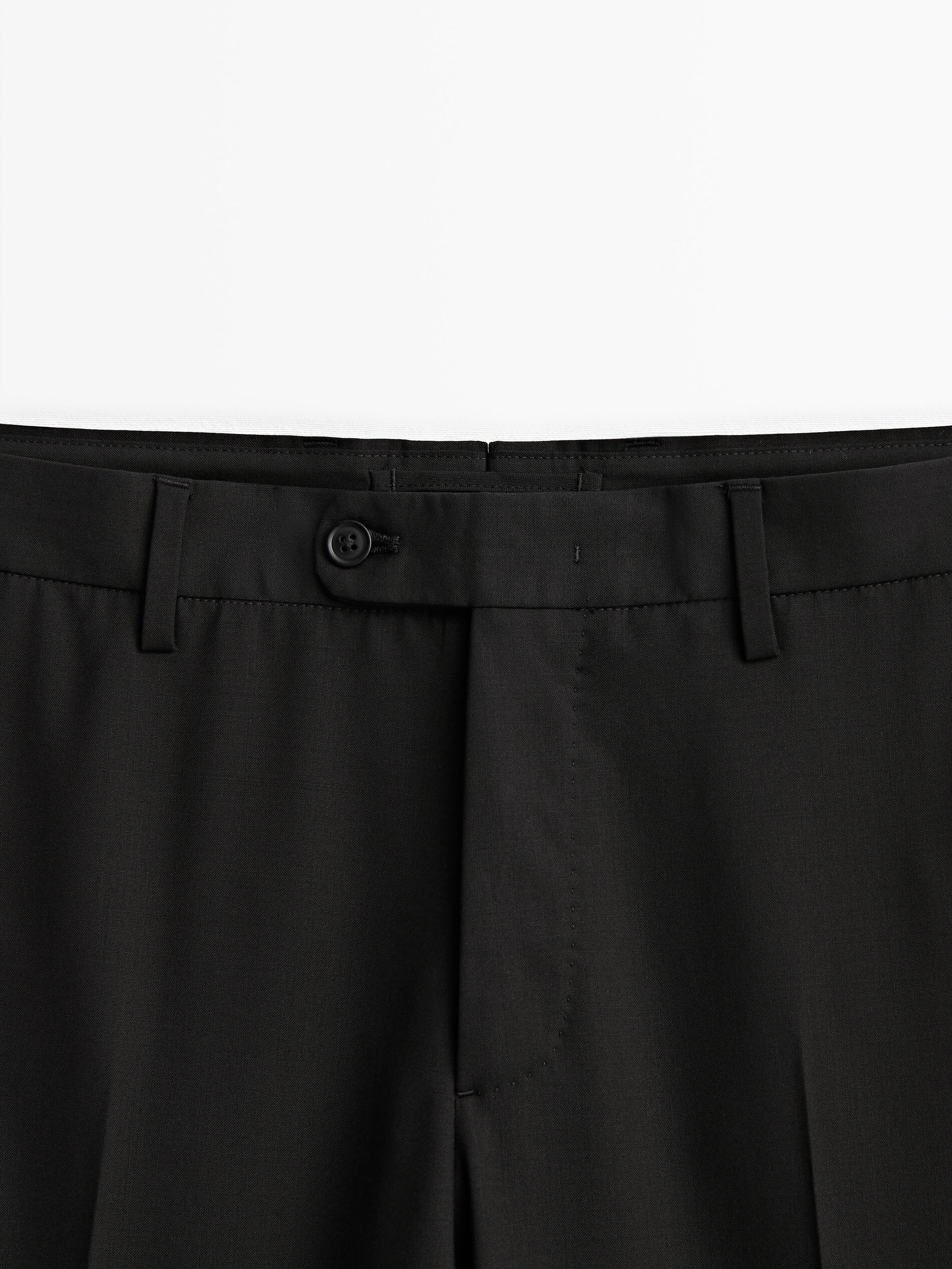 Calça pantalona lana bi-stretch - NEGRO
